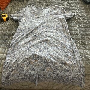 PureJill Floral Gray Blue Floral Midi Dress J.Jill make me an offer!